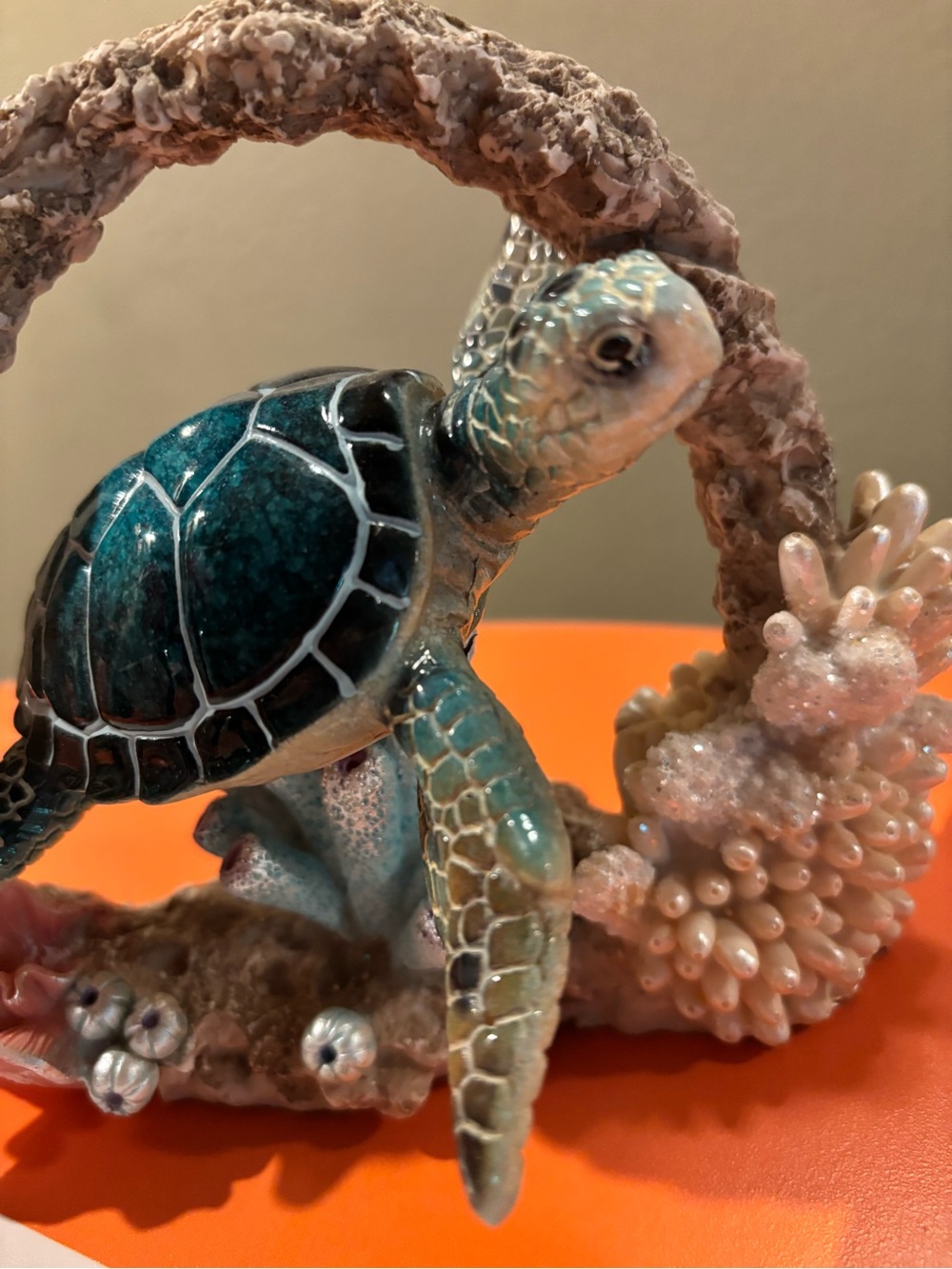 Swimming Sea Turtle Figure ocean beach, home - Picture 3 of 7